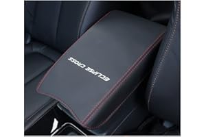 LEARNE for Mitsubishi Eclipse Cross 2018 Armrest Box Protection PU Leather Cover Interior Decoration Accessories Car-Styling,D Black Red