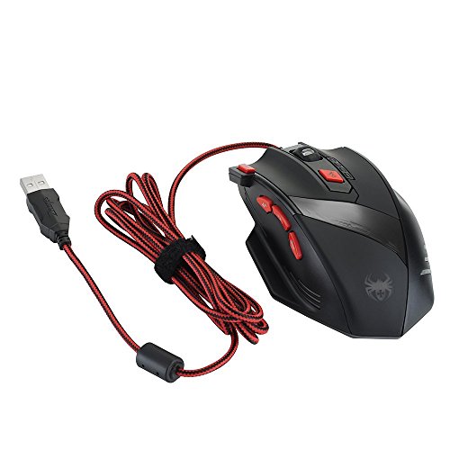  Versi  n Actualizada  Rat  n Gaming   ptico KingTop Rat  n Profesional LED Bot  n USB Al  mbrico para PC Ordenador Port  til con USB Conexi  n  6 DPI Ajustable 1000-9200 DPI  6 LED Color Opciones  8 Botones