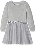 samtkleid mädchen 140  NAME IT Mädchen Kleid NKFRALUKKA LS Knit Dress NOOS 13162828, Einfarbig, Gr. 140, Grau (Grey Melange)