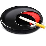 Outdoor Ashtray with Lid, Windproof Smokeless Ash Tray for Cigarettes – Large