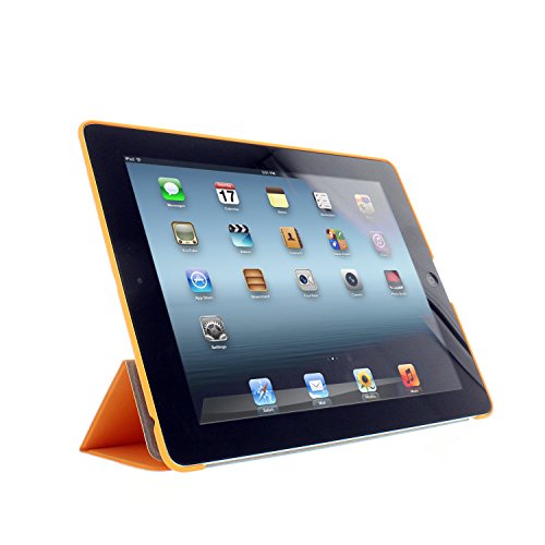 Khomo iPad 2, iPad 3, iPad 4 Retina Hülle Case Orangenes Gehäuse mit doppelten Schutz ultra dünn und leicht, Smart Cover – Dual Orange - 6