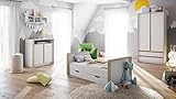 Babyzimmer Kinderzimmer Komplettset Nandini Set 1 in Weiß matt mit Blenden in Eiche sägerau - 3