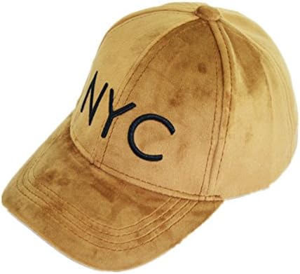 Boys and girls Soft Velvet Baseball Cap hip-hop hat adult cap autumn and winter 6 Panels Solid Adjustable Sports Hat (brown)