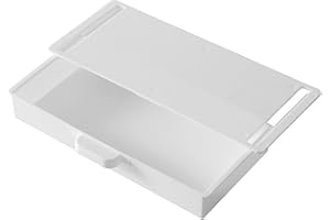 HEIBTENY ABS sotto scrivania cassetto organizer contenitore per ufficio penna titolare adesivo (bianco)