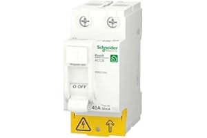 Schneider Electric RESI9 ID 2P 40A 30mA AC marque, Multicolore