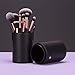 Niré Beauty 12 Makeup Brushes Set with Brush Holder and Silicone Brush Cleaner, Rose Golden + Blender