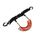 Produktbild Baoblaze Spiralkabel mit Karabiner Handschlaufe Werkzeug Sicherungsleine Schlüsselkette Schlüsselanhänger - Schwarz, Orange, Scuba Diving Coil Lanyard