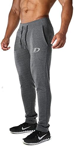 Decisive Fitness Men’s Quick Dry Training Track Pant Workout Bottom (Large, Grey Melange)