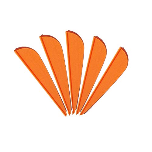 ZSHJG 100Pcs Plumes de Chasse en Plastique 3 Pouces Fletching Vanes en Plastique pour Les Flèches de Bricolage