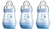 MAM Self Sterilising Anti-Colic Bottle 160 ml (3 pack Blue/ White)