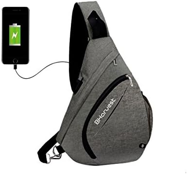 Char-ging Sling Backpack Sling Bag Sling Pack Cross Chest Bag for Women Men (Dark Grey)