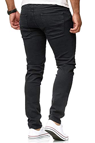 Red Bridge Herren Jeans Hose Slim-Fit Röhrenjeans Denim Colored Schwarz W30 L32 -