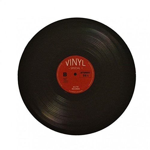 48 x Untersetzer Schallplatte – Glasuntersetzer im Retro Vinyl Schallplatten Design aus Pappe - 3