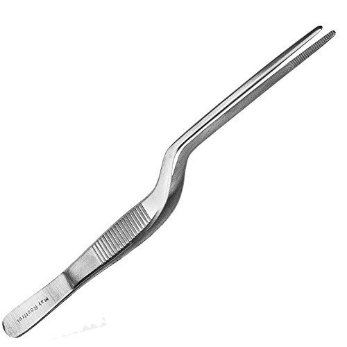 Kochpinzette – Bratpinzette – Wendepinzette – Gourmet-Pinzette – Bajonett-Pinzette – Länge: 16 cm – rostfreier Edelstahl - 3