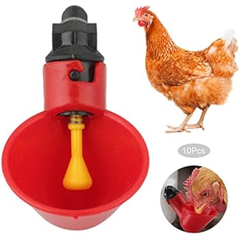Abbeveratoio per Galline Automatico,RoadLoo 12 Pezzi Abbeveratoio Per Galline Abbeveratoio per Pollame Potabile Kit Montaggio fai da te Bevitori di Pollame Strumento Per Abbeverare Il Pollame Adatta