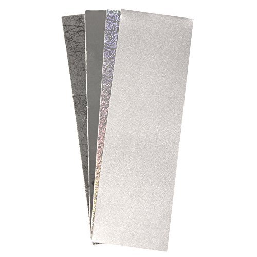 RAYHER 31439000 Wachsfolie, 20 x 6,5 cm, 4 Farben sortiert, SB-Beutel 4 Stück, silber-Töne