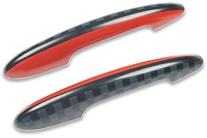 uvcany MINI F56 F57 Tiradores exteriores de coche, Cubierta de Manija de Puerta para Mini Cooper F56 F57 One/S/JCW(JCW, Sin entrada sin llave & con luz)