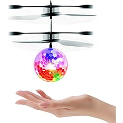 UTTORA Ballon Volant, Drone Infrarouge de Poche Infrarouge à Induction Mini Drone Hélicoptères Mini RC de Vol Jouets avec Clignotants à LED pour Enfants Adultes
