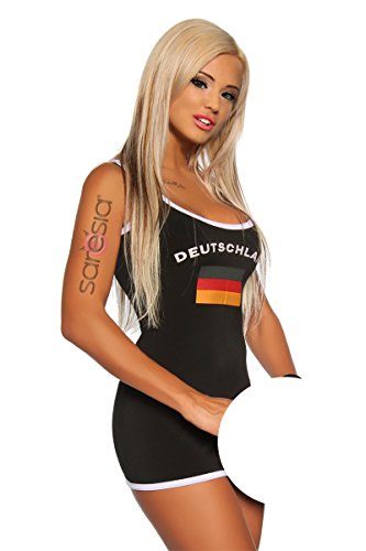 Preisvergleich Produktbild Saresia Fußball Partykleid schwarz-44 / 46 Damen
