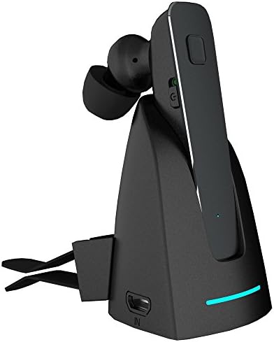 Acxeon Bluetooth Headset, Hand-free Wireless Headphone for Apple iPhone 6/ 5s/ 5c/ 5, iPhone 4s/ 4, Samsung Galaxy S5/ S4/ S3, LG, PC Laptop, and Other Bluetooth Device - Ultra long 24 Hours Speak Time, Universal Bluetooth Headphone Black (with Charging Cradle)