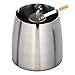 Produktbild LTM Ashtray Aschenbecher Edelstahl Windaschenbecher Für Die Reinigung Von Zigarettenasche, Draußen Sturmaschenbecher, Moderne Tischplatte Aschenbecher Mit Rutschfeste Basis Für Home Office Dekoration