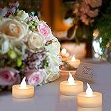 5. Package umfassen: 24 x Flicker führte flammenlose LED-Kerzen (Eine CR2032-Batterie in jeder Kerze)