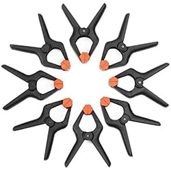 Umi. by Amazon - Jeu de Pinces à Ressort, 8 Pièces,Ouverture jusqu'à 25.4mm,Pince de Serrage pour Décoration, Travaux du Bois et Studio de Photographie