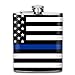 Produktbild Werert Stainless Steel Flasks 7 Oz Thin Blue Line Flag Whiskey Flask Hip Flask Leak Proof Wine Men Women