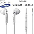 TPC© Headphones Handsfree Original Samsung EO-EG920LW for Galaxy S6, S7, Edge, Plus, Note 4.5, Headset Earbuds, White