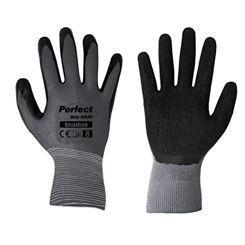12 Paar Arbeitshandschuhe mit Latexbeschichtung Gr.8-10 Montagehandschuhe Gartenhandschuhe Arbeitsbekleidung Sicherheitshandschuhe Schutzhandschuhe