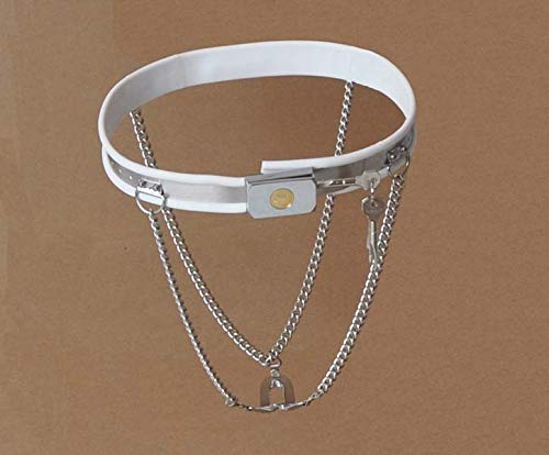 Preisvergleich Produktbild LIULIU Unsichtbarer weiblicher Keuschheitsgürtel, Ketten atmungsaktiv im Sommer, bequem, langzeitiges Zubehör, SM Fun Toys,White,60cm~70cm