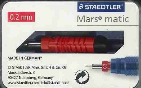 STAEDTLERMars Matic 750 02 Drafting Point Nib - 0.2 mm by Staedtler