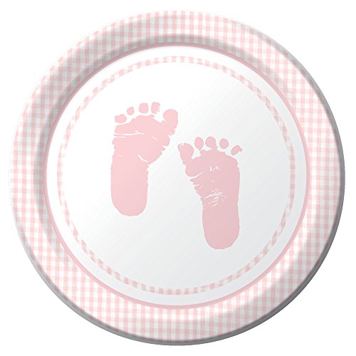 48-teiliges Party Set Baby Füßchen rosa – baby shower – Teller, Becher, Servietten für 16 Personen - 2