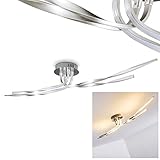 led design leuchten 4-FLAMMIGE DECKENLAMPE: Diese moderne Designer-Lampe besteht aus einem runden Sockel, an dem vier in sich gedrehte Metallleisten angebracht sind. In den Leisten sind die LED-Lichter fest eingebaut und brauchen nicht ausgetauscht zu werden.