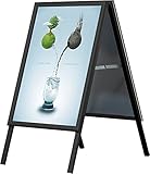 werbetafeln material ✔ Gehwegstopper mit rostfreien & verzinkten Stahlrückwänden