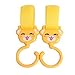 Lovely Baby Stroller Hooks, Happy Face, 2 Pack, Yellow, (14*5CM)