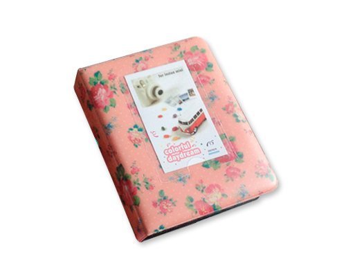 FOME Fotoalbum mit 64 Taschen für Mini Fujifilm Instax Mini 8 7s 25 50s 90 Polaroidkamera & Namenskarte + ein FOME-Geschenk rose pink - 2