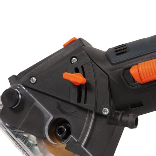 FERM CSM1038 Präzisions Mini-Handkreissäge 400W – Laser – Inkl. 4 Sägeblätter und Staubabsaugung – Für Holz, Kunststoff, Fliesen (keramik), Laminate und MDF - 6