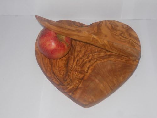 OLIVE WOOD CHEESE CUTTING BOARD / CHOPPING BOARD / HEART SHAPE