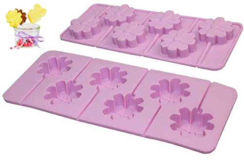Cassetti® 2 Silikon Lolli Formen inkl. 120 Stielen - 2