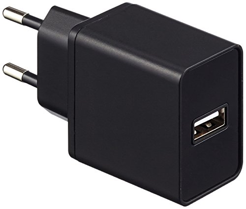 AmazonBasics - Netzteil / Ladegerät mit 1 USB-Anschluss, 2,4 A, Schwarz