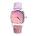 Produktbild Flybuild, Analoge Armbanduhr für Damen, mit Quarzuhrwerk und Kunstlederband, Zweifarbig, Legierung, Pink + Purple, Einheitsgröße