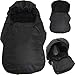 BABY TRAVEL LUXURY UNIVERSAL CARSEAT FOOTMUFF - BLACK