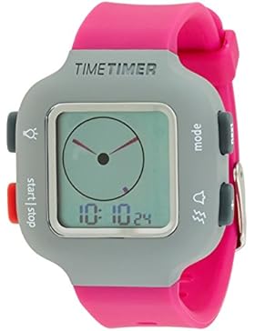 Time Timer Armbanduhr Damen und Kinder grau mit Armband pink