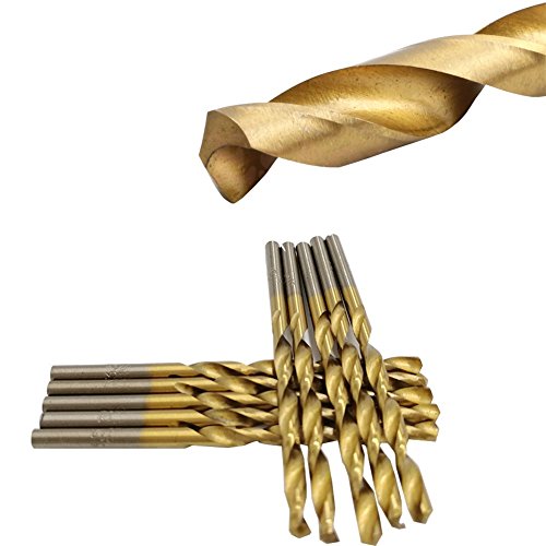 JTENG 60 Stk. Micro Bohrer Set 1/1,5/2/2,5/3/3,5mm Titanium HSS High Speed Metallbohrer Spiralbohrer Bohrersets Profi Drill Bit (10Stk.*6 Pack) - 4