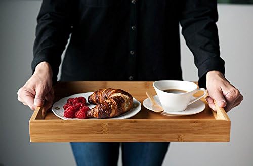 Beautiful Serving Tray Platter Serving Plate Serving Tray Bamboo 40 x 28 cm x 4.5 cm 580g