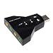 Produktbild MagiDeal Externe Virtuelle 7.1 Kanal USB 2.0 3D Audio Soundkarte für Laptop Mikrofon Adapter