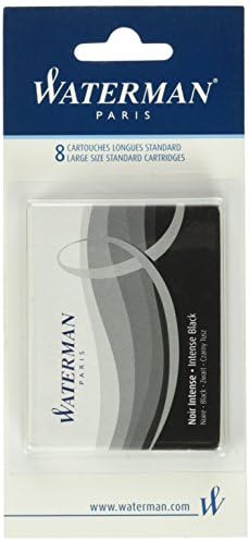 Waterman Fountain Pen Refill 8/Pkg Black