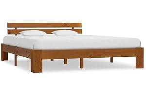 ‎VIDAXL vidaXL Rama łóżka, miodowy brąz, lite drewno sosnowe, 180 x 200 cm