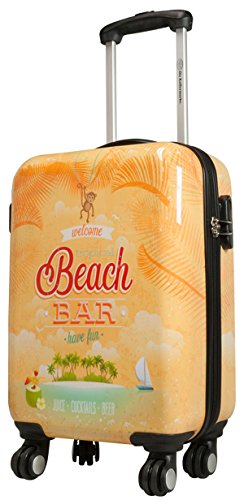 Preisvergleich Produktbild Koffer Hawaii 2 Größe M Carbon / Polycarbonat Hartschale Reisekoffer Trolley Case Fa. Bowatex